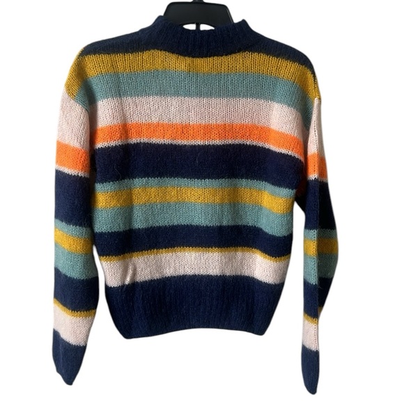 NWT SKFK Alpaca Wool Blend Striped Multicolor Aitza Sweater EU 34 | US 2 - Picture 5 of 15